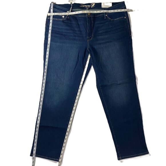 Seven7 Limited Edition Straight Leg Jeans Embellished Pockets SZ 22 - Picture 5 of 16